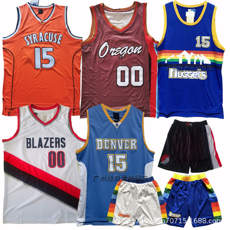 tracksuit sport suit a jersey male trailblazer anthony nuggets no. 15 embroidered basketball shirt high school women's shorts, Gray
tracksuit sport suit a jersey male trailblazer anthony nuggets no. 15 embroidered basketball shirt high school women's shorts, Gray