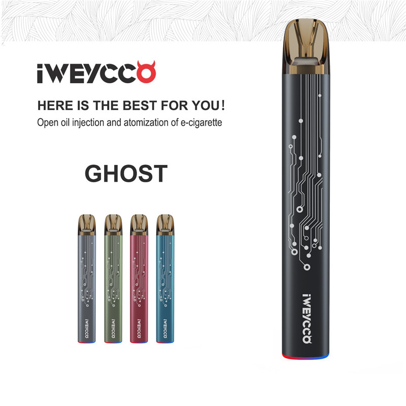 100% Original IWEYCCO GHOST Portable Pod Device Kit E Cigarette Starter Kits 650mAh Battery 2ml Tank Empty Vape Pen 
100% Original IWEYCCO GHOST Portable Pod Device Kit E Cigarette Starter Kits 650mAh Battery 2ml Tank Empty Vape Pen