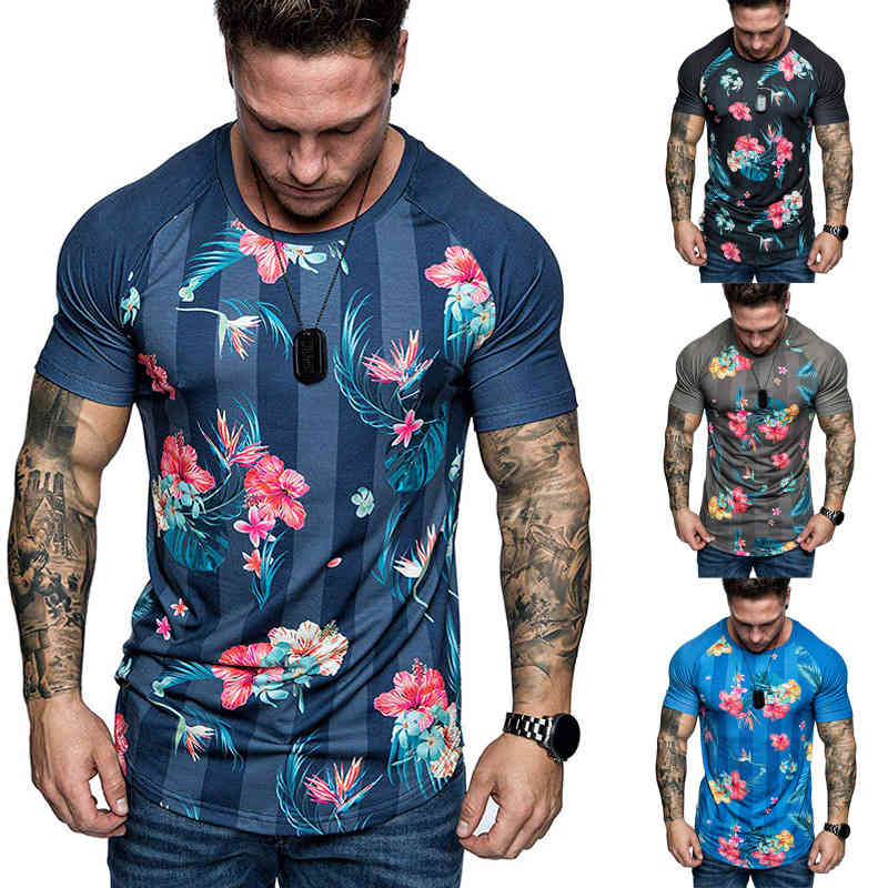 Summer 2021 3D digital printing fashion round neck short sleeve T-shirt loose casual men' wear, T-shirt - floral dark blue background
Summer 2021 3D digital printing fashion round neck short sleeve T-shirt loose casual men' wear, T-shirt - floral dark blue background