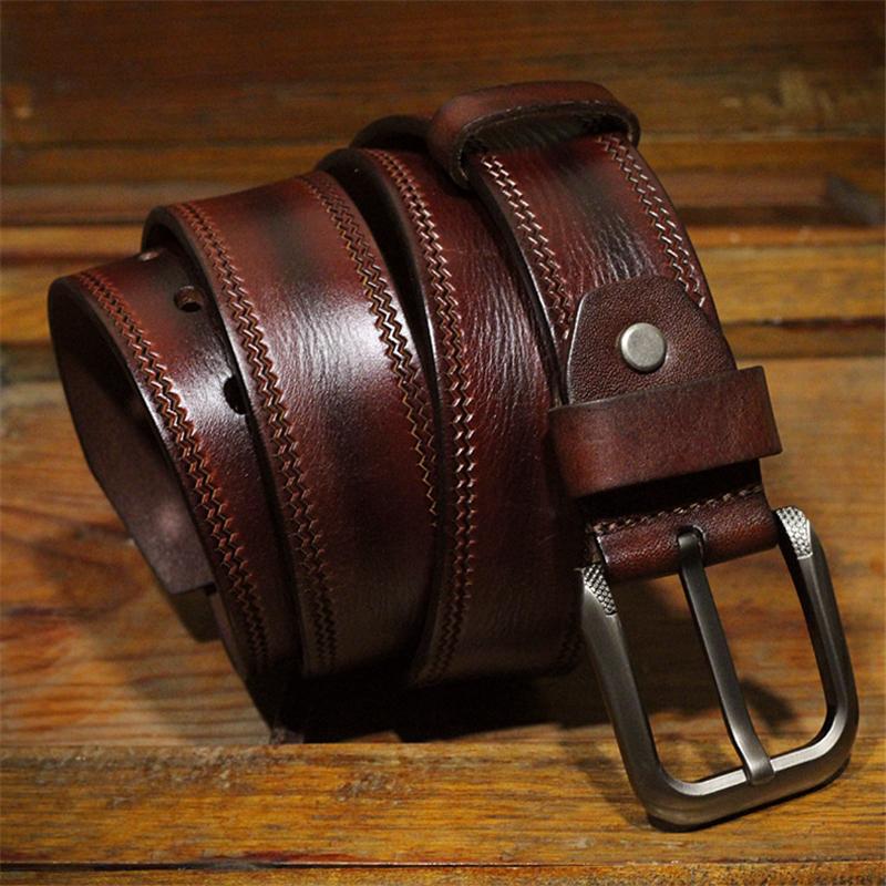 Belts Men's Leather Belt Needle Buckle Top Layer Pure Cow Pants Trendy Leisure Retro Handmade Jeans, Black
Belts Men's Leather Belt Needle Buckle Top Layer Pure Cow Pants Trendy Leisure Retro Handmade Jeans, Black