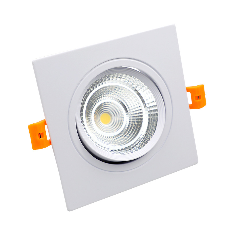 Square Led Downlight Dimmable Spotlights COB Recessed Lighting Fixture 7W/9W/12W/15W Ceiling Lamp AC85-265V