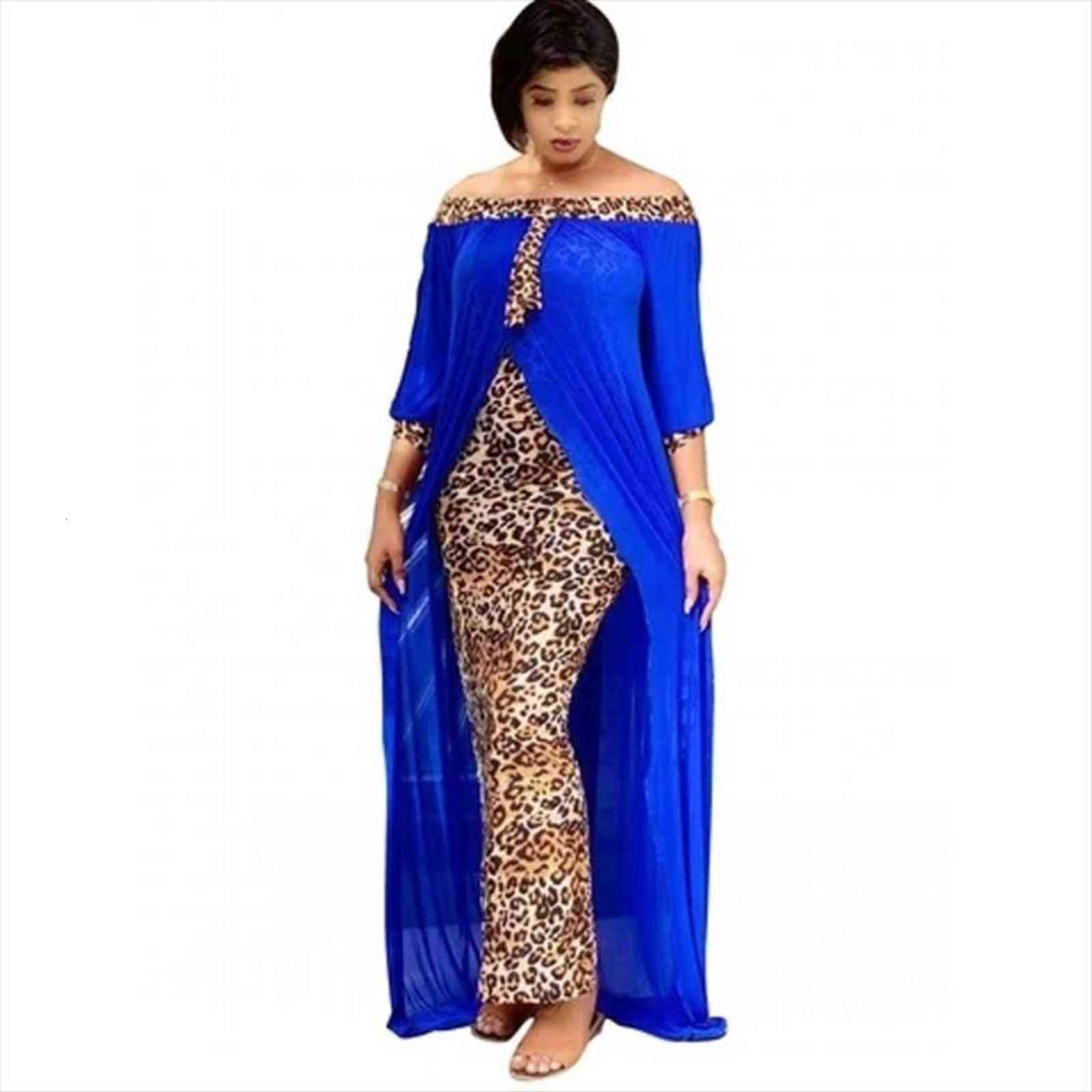 spring autumn fashion loose womens dresses leopard maxi long split gown leisure outdoor patchwork strapless african dress, Black;gray
spring autumn fashion loose womens dresses leopard maxi long split gown leisure outdoor patchwork strapless african dress, Black;gray