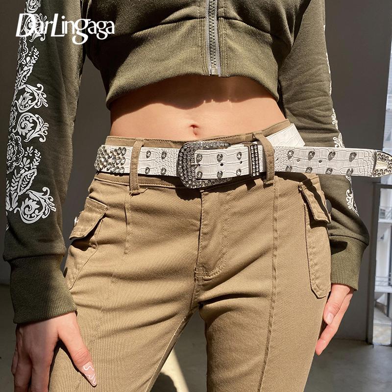 Belts Darlingaga Streetwear Rhinestone Bling Goth Waist For Women Fashion Retro Club Party Female Belt Cummerbunds Punk Style, Black;brown
Belts Darlingaga Streetwear Rhinestone Bling Goth Waist For Women Fashion Retro Club Party Female Belt Cummerbunds Punk Style, Black;brown