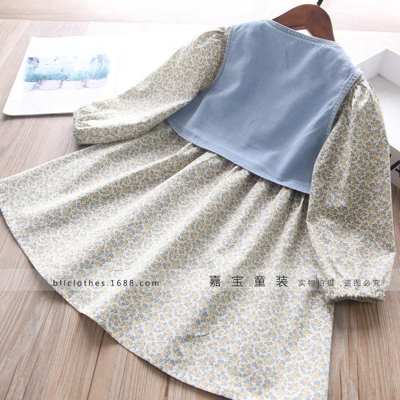 Clothing Sets 2021 Spring Girls Floral Print Cotton Dress And Denim Vest Children Two Piece Set, Multi
Clothing Sets 2021 Spring Girls Floral Print Cotton Dress And Denim Vest Children Two Piece Set, Multi