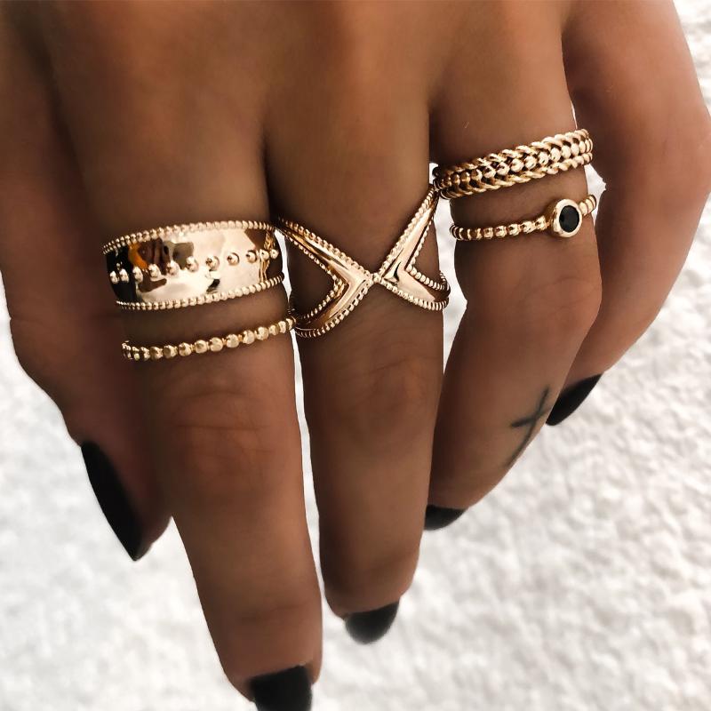 Cluster Rings Styles Trendy Boho Midi Knuckle Ring Set For Women Crystal Geometric Finger Fashion Bohemian Jewelry
Cluster Rings Styles Trendy Boho Midi Knuckle Ring Set For Women Crystal Geometric Finger Fashion Bohemian Jewelry