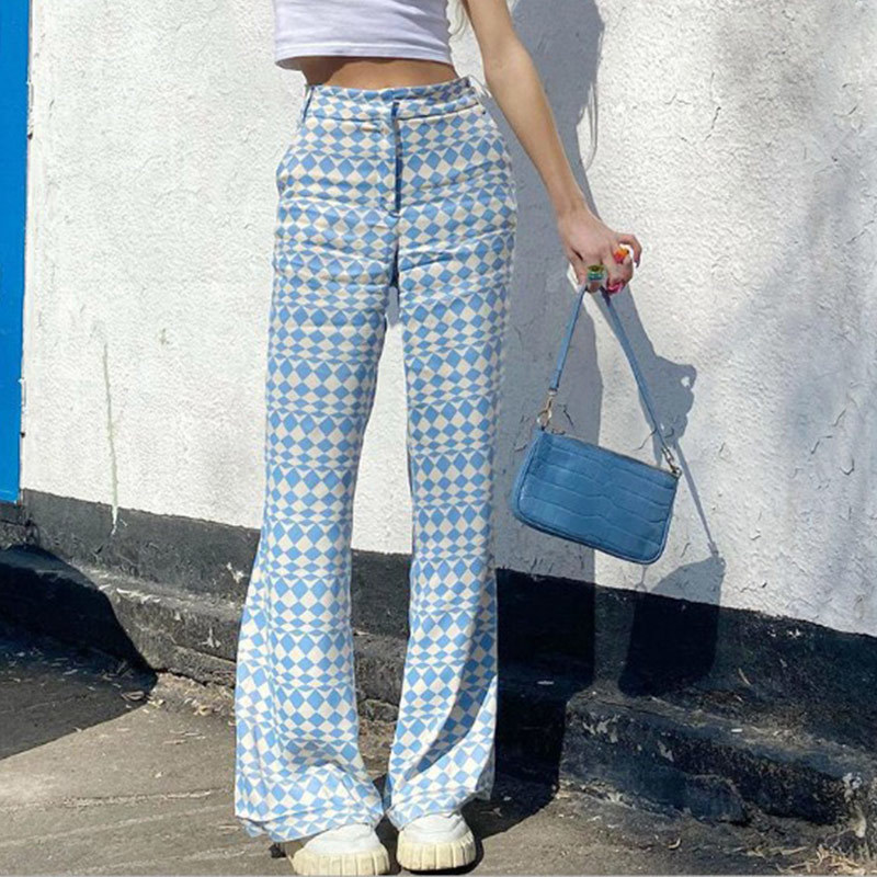 Blue Geometric Print Women's Pants High Waist Streetwear y2k Wide Leg Female Trouser Office Ladies Fashion Casual Trousers 210524
Blue Geometric Print Women's Pants High Waist Streetwear y2k Wide Leg Female Trouser Office Ladies Fashion Casual Trousers 210524