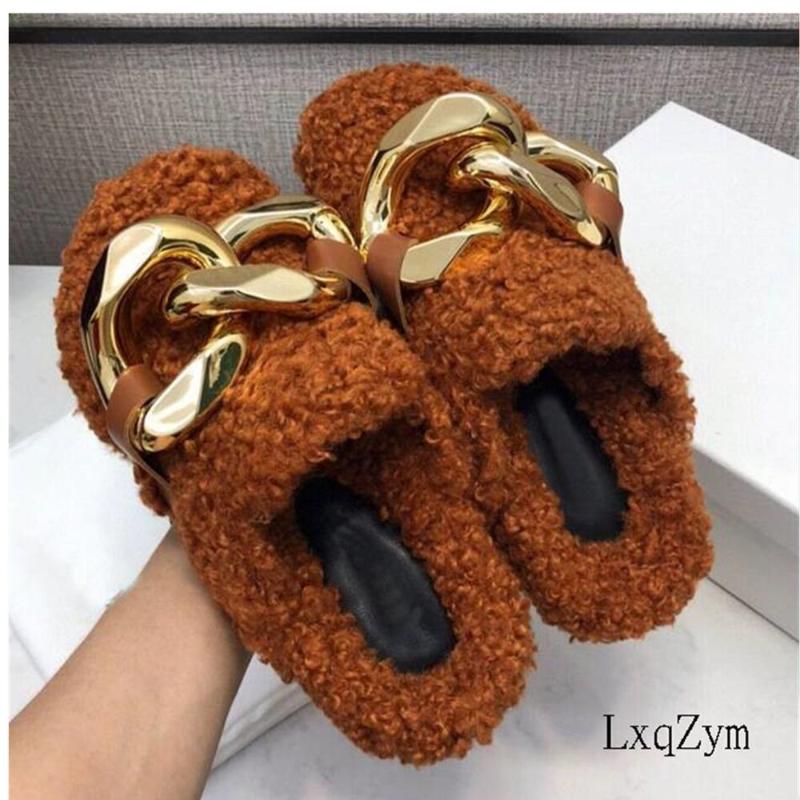 Gold Chain Mules Lazy Red Sheep Fur Loafers Winter Warm Shoes Round Toe Outdoor Men Women Casual Slippers Big Size 34~44, As show
Gold Chain Mules Lazy Red Sheep Fur Loafers Winter Warm Shoes Round Toe Outdoor Men Women Casual Slippers Big Size 34~44, As show