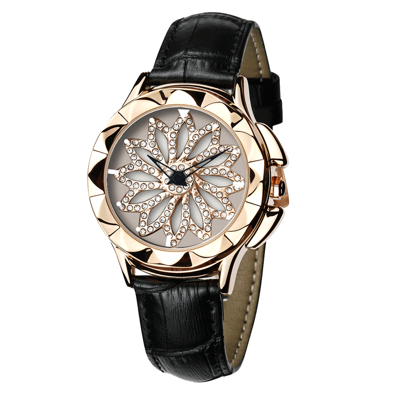 Luxury Women Revolving Watch feminine Fashion Rhinestone Dress Watches High Quality clock Leather strap Rotate Flowers the Gift for Lover, Red
Luxury Women Revolving Watch feminine Fashion Rhinestone Dress Watches High Quality clock Leather strap Rotate Flowers the Gift for Lover, Red