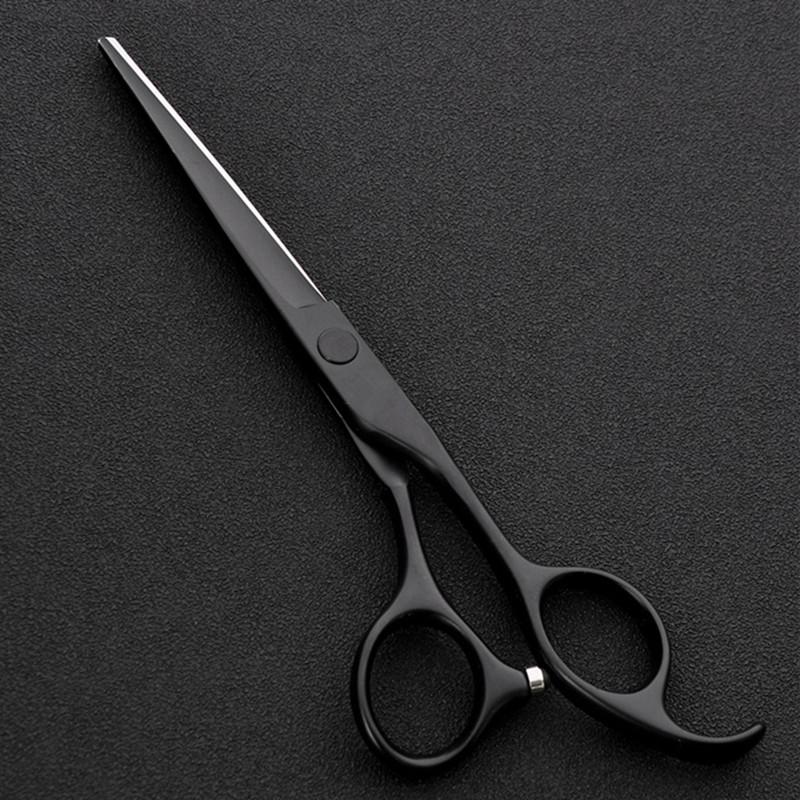 Hair Scissors Professional Japan 440 Steel 6 Inch Black Set Cutting Barber Salon Haircut Thinning Shears Hairdressing