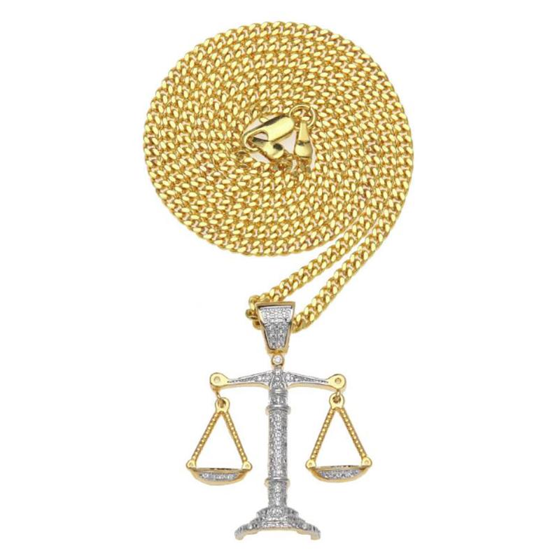 Chains Hip Hop Iced Out Gold Scales Pendant Necklace Lawyer Jewelry Street Dance Gift For Him With Cuban Chain
Chains Hip Hop Iced Out Gold Scales Pendant Necklace Lawyer Jewelry Street Dance Gift For Him With Cuban Chain