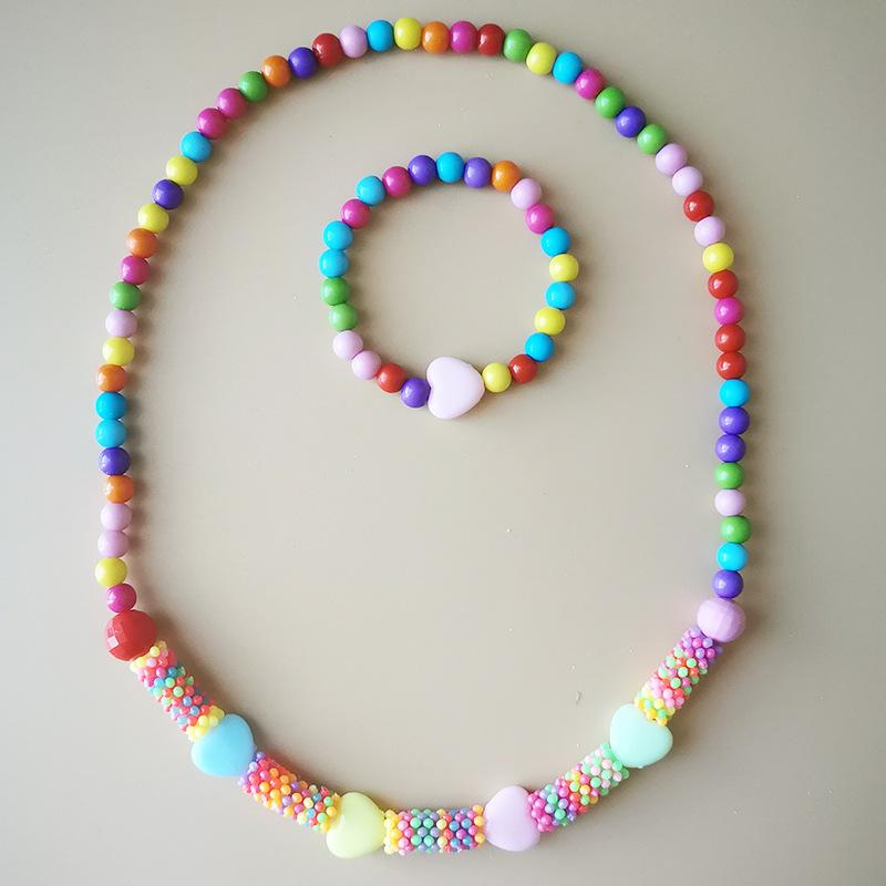 Earrings & Necklace Cute Cartoon Candy Color Heart Star Flower Acrylic Beads Bracelet Set For Children Toy Jewelry Girl Boy Gifts, Silver
Earrings & Necklace Cute Cartoon Candy Color Heart Star Flower Acrylic Beads Bracelet Set For Children Toy Jewelry Girl Boy Gifts, Silver