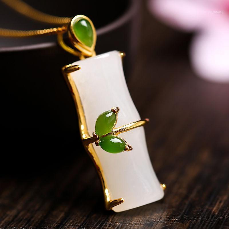 Chains Silver Natural Hetian White Jade Bamboo Pendant Necklace Chinese Style Retro Elegant Small Fresh Romantic Charm Women's Jewelry
Chains Silver Natural Hetian White Jade Bamboo Pendant Necklace Chinese Style Retro Elegant Small Fresh Romantic Charm Women's Jewelry
