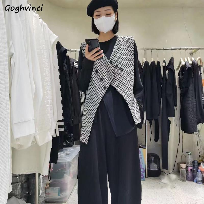 Women's Vests Women Asymmetric All-match Double Breasted Chic Spring Design Outwear College Vintage Leisure Korean Fashion, Black;white
Women's Vests Women Asymmetric All-match Double Breasted Chic Spring Design Outwear College Vintage Leisure Korean Fashion, Black;white