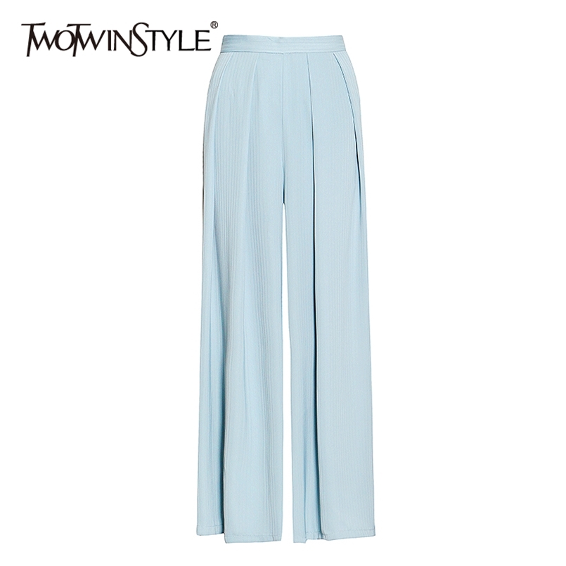 Loose Ruched Wide Leg Pants For Women High Waist Casual Solid Minimalist Trousers Female Fashion Stylish 210521, Blue
Loose Ruched Wide Leg Pants For Women High Waist Casual Solid Minimalist Trousers Female Fashion Stylish 210521, Blue