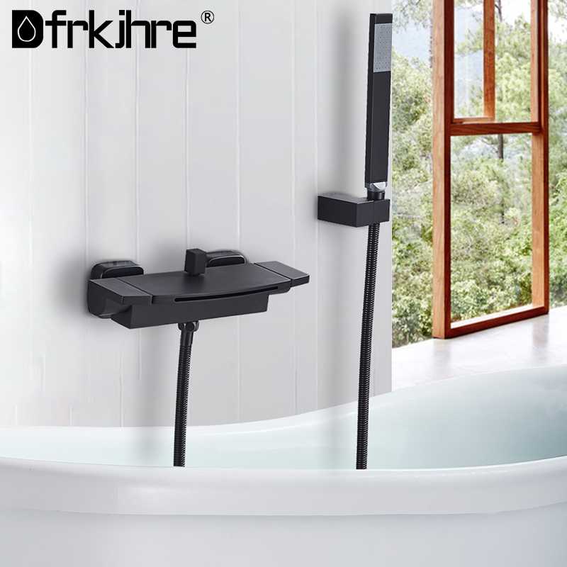 Bathroom Shower Mixer Tap Black Chrome Faucets Set Waterfall 2 Ways Spout Bathtub Faucet With Storage Shelf Sets
Bathroom Shower Mixer Tap Black Chrome Faucets Set Waterfall 2 Ways Spout Bathtub Faucet With Storage Shelf Sets