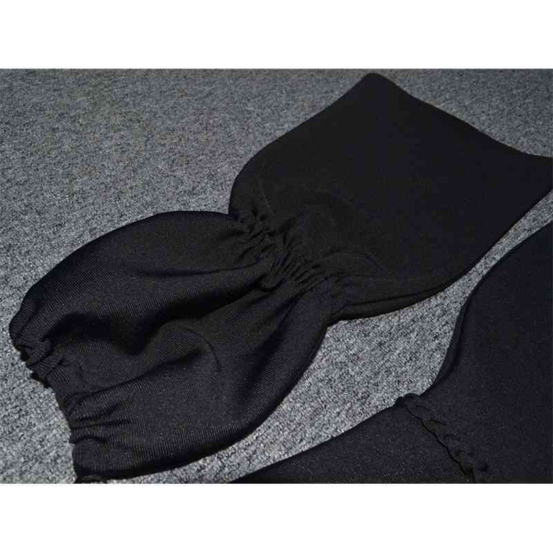 Free Summer Bandage Dress Celebrity Club Evening Party Vestidos Card Shoulder Long Sleeve Bodycon Sexy Dresses 210524