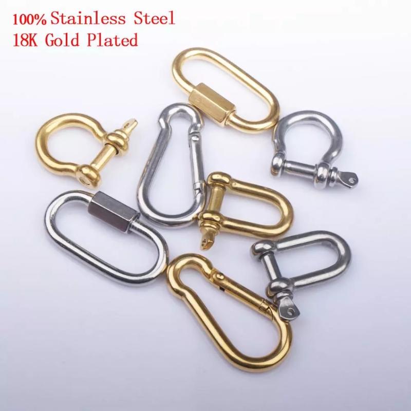 Charms 100% Stainless Steel Carabiner Charm Hook Clasp For Jewelry Making Gold/Silver Color Metal Carabiners Spiral Clasps & Hooks, Bronze;silver
Charms 100% Stainless Steel Carabiner Charm Hook Clasp For Jewelry Making Gold/Silver Color Metal Carabiners Spiral Clasps & Hooks, Bronze;silver