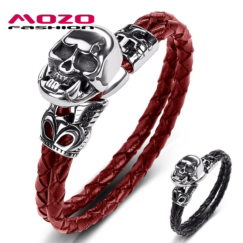 2021 Trendy Jewelry Black Genuine Leather High Quality Drop Punk Skull Charm Exaggeration Bracelets 529, Golden;silver 
2021 Trendy Jewelry Black Genuine Leather High Quality Drop Punk Skull Charm Exaggeration Bracelets 529, Golden;silver