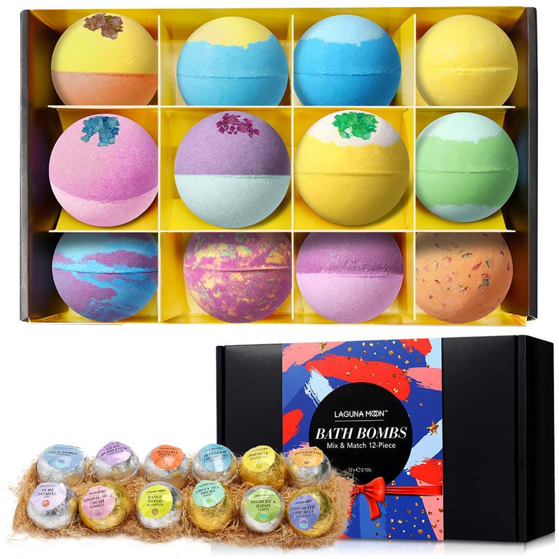 LAGUNAMOON 12Pcs Colorful Natural Bubble Bath Bomb Gift Set Multi Scented Aromas Dry Skin Moisturize Fizzies Spa Kit
LAGUNAMOON 12Pcs Colorful Natural Bubble Bath Bomb Gift Set Multi Scented Aromas Dry Skin Moisturize Fizzies Spa Kit