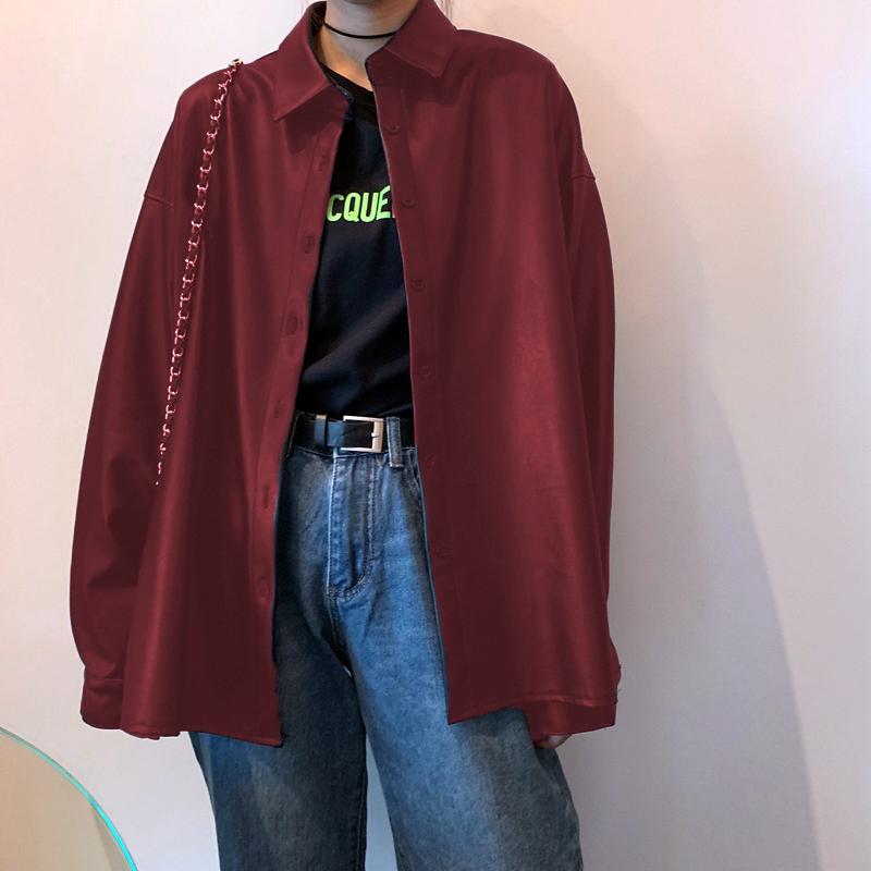 Women's Leather & Faux Black Basic Coat For Ladies Oversized PU Blouses 2022 Spring Autumn Motor Biker Jacket
Women's Leather & Faux Black Basic Coat For Ladies Oversized PU Blouses 2022 Spring Autumn Motor Biker Jacket