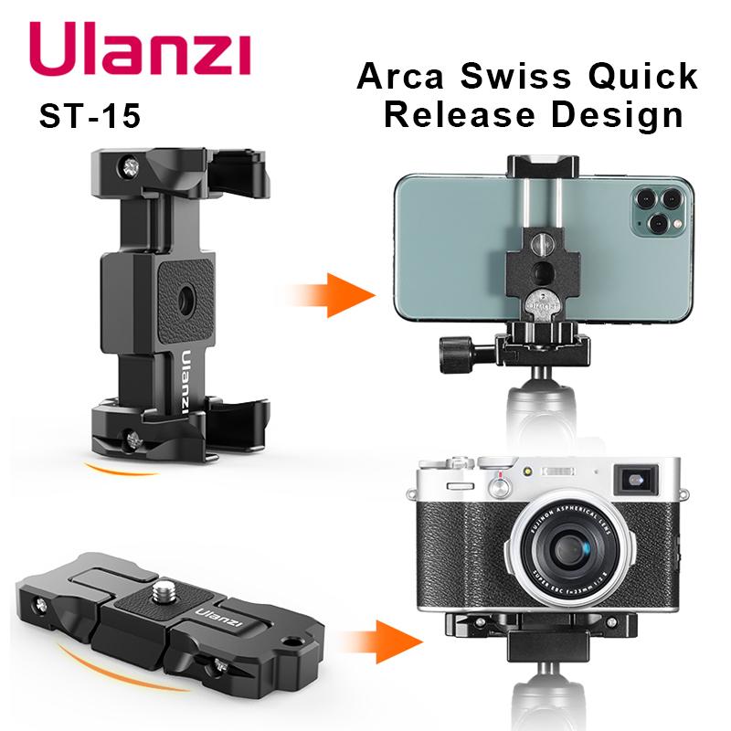 Cell Phone Mounts & Holders Ulanzi ST-15 Arca Swiss Quick Release Plate Clamp Holder 2 In 1 With Cold Shoe 1/4'' Screw For Smartphone Camera
Cell Phone Mounts & Holders Ulanzi ST-15 Arca Swiss Quick Release Plate Clamp Holder 2 In 1 With Cold Shoe 1/4'' Screw For Smartphone Camera