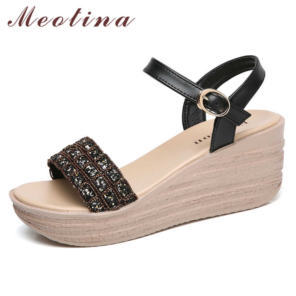 Meotina Women Sandals Summer Shoes Bling Platform Wedge High Heel Shoes Buckle Open Toe Sandals Ladies Yellow Black Size 35-40 210608
Meotina Women Sandals Summer Shoes Bling Platform Wedge High Heel Shoes Buckle Open Toe Sandals Ladies Yellow Black Size 35-40 210608