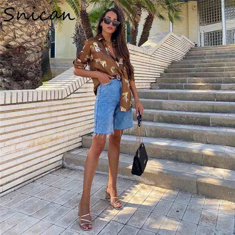 tiger print elegant office ladies blouse female tops fashion autumn spring shirts za women chemise femme manche longue zora 210326