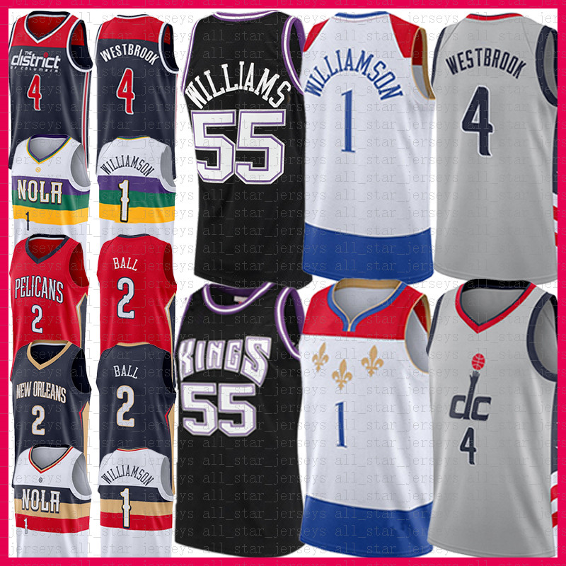 Men's 4 Russell Jason 55 Williams Westbrook Zion 1 Williamson Lonzo 2 Ball Basketball Jersey New Washington Wizards Sacramento Kings Orleans Pelicans, Please pay $20 if you need 1 patch 
Men's 4 Russell Jason 55 Williams Westbrook Zion 1 Williamson Lonzo 2 Ball Basketball Jersey New Washington Wizards Sacramento Kings Orleans Pelicans, Please pay $20 if you need 1 patch