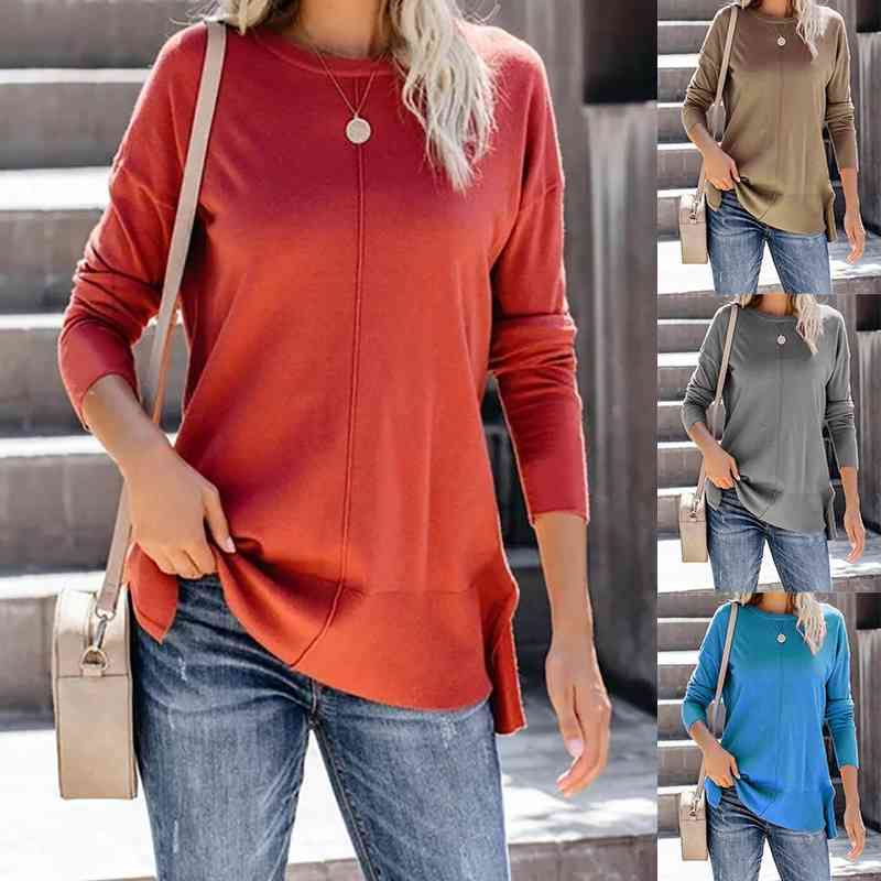 202 Autumn Winter Women Casual Solid Blouse Long Sleeve Girls Pullovers Sweatshirt Female Top T-Shirt Plus Size 210603, Khaki
202 Autumn Winter Women Casual Solid Blouse Long Sleeve Girls Pullovers Sweatshirt Female Top T-Shirt Plus Size 210603, Khaki