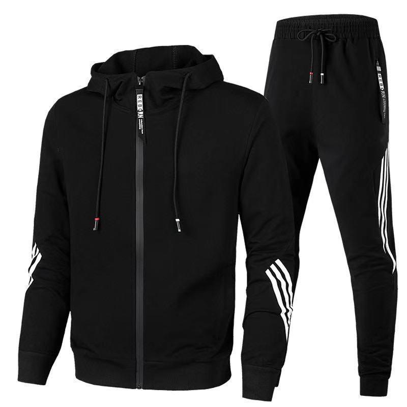 Men's Outdoor Sports Suit Autumn Leisure Sweater Trousers Two-piece Pure Cotton Breathable Slim Running Sportswear Gym Clothing, White;black
Men's Outdoor Sports Suit Autumn Leisure Sweater Trousers Two-piece Pure Cotton Breathable Slim Running Sportswear Gym Clothing, White;black