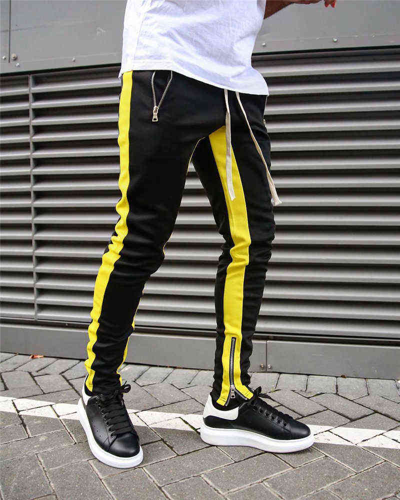 Mens Joggers Casual Pants Fitness Men Sportswear Tracksuit Bottoms Skinny Sweatpants Trousers Black Gyms Jogger Track Pants 211112