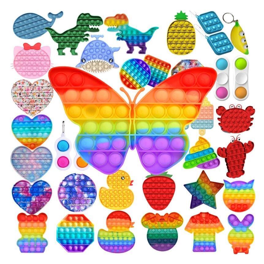 US stock 24H ship It Fidget Toys Sensory Push Bubble Board Game Toy Anxiety Stress Reliever Kids Adults Autism Special Needs Sale