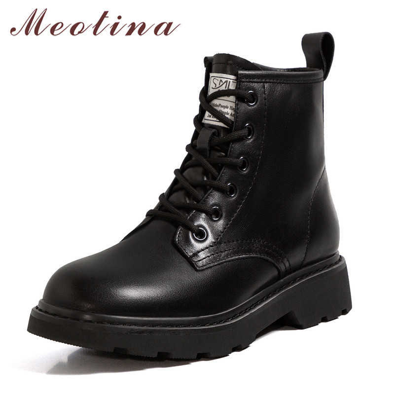 Meotina Genuine Leather Platform Mid Heel Short Boots Women Motorcycle Boots Shoes Lace Up Zipper Block Heels Ankle Boots Black 210608, Black synthetic lin
Meotina Genuine Leather Platform Mid Heel Short Boots Women Motorcycle Boots Shoes Lace Up Zipper Block Heels Ankle Boots Black 210608, Black synthetic lin