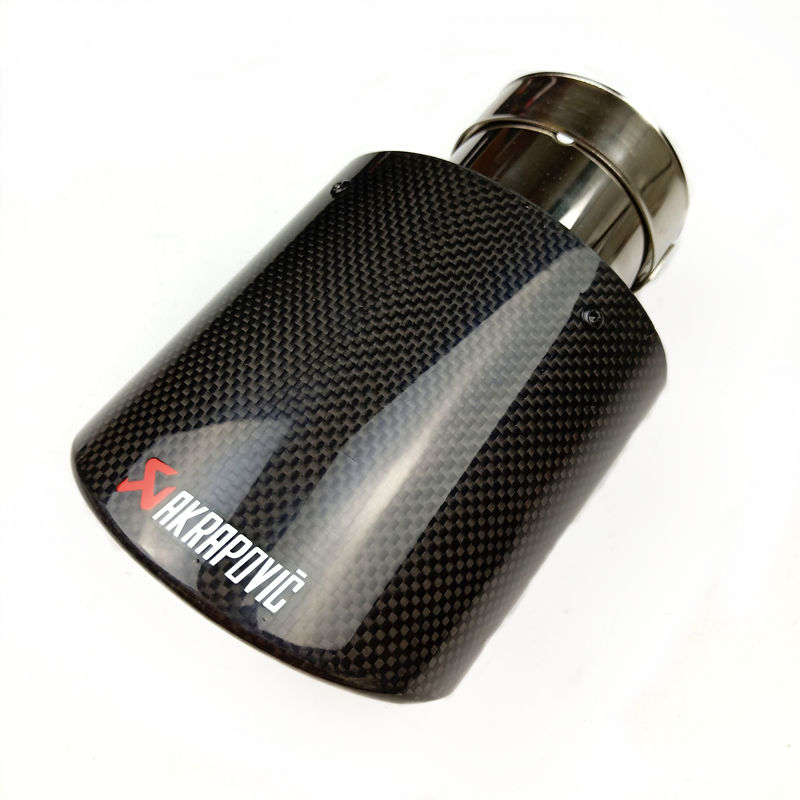1PCS Oval Model Akrapovic Car Exhaust Pipes Glossy Carbon Fiber + Stainless Steel Tips Muffler End Tails
1PCS Oval Model Akrapovic Car Exhaust Pipes Glossy Carbon Fiber + Stainless Steel Tips Muffler End Tails