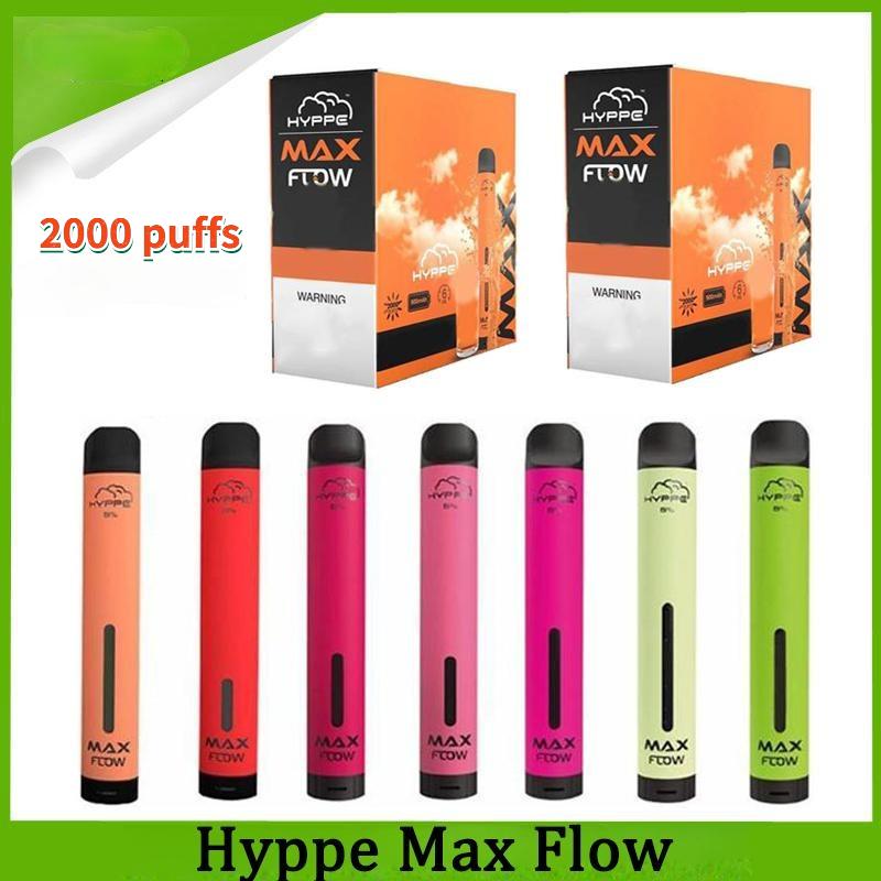 HYPPE Max Flow Disposable Vape pen Electronic Cigarettes starter kit Pod Device 2000 Puffs Pre Filled 6ML 900mAh Battery vapors wholesale dhl
HYPPE Max Flow Disposable Vape pen Electronic Cigarettes starter kit Pod Device 2000 Puffs Pre Filled 6ML 900mAh Battery vapors wholesale dhl