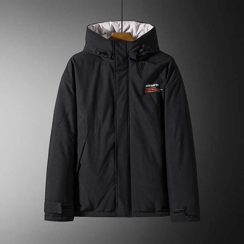 Autumn Winter Men Hooded Parkas Coat Men Thickened Warm Casual Bread Wear Youth Loose Hooded Parkas Coat Jacket Men 210818
