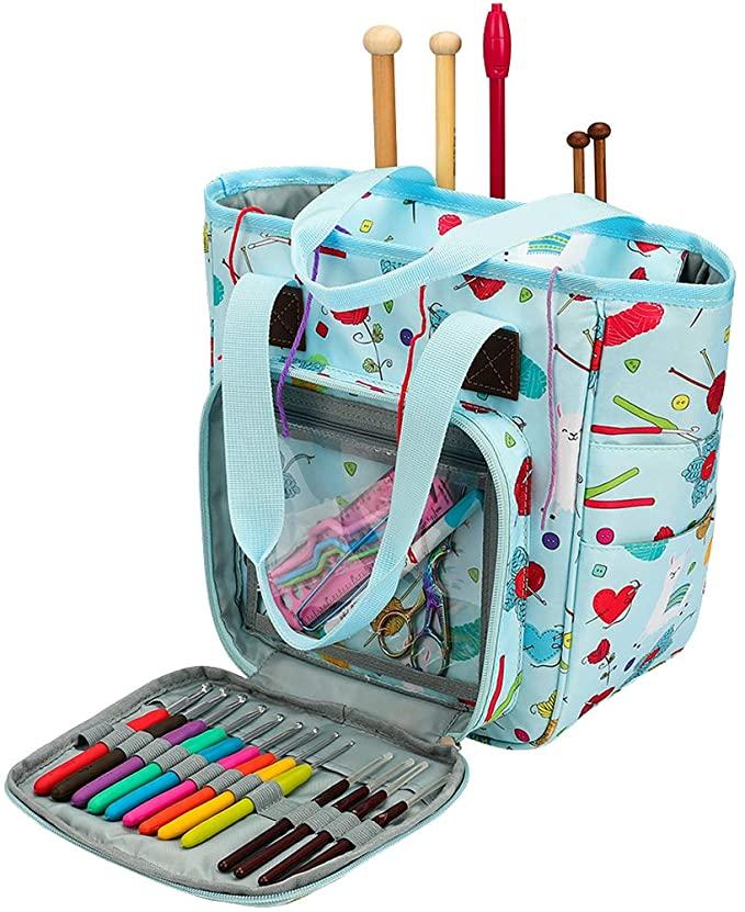 Yarn Fabric Storage Bag Blue Cartoon Printed Oxford Cloth Tote With Individual Inner Pocket Knitting Wool Organizer Bags
Yarn Fabric Storage Bag Blue Cartoon Printed Oxford Cloth Tote With Individual Inner Pocket Knitting Wool Organizer Bags