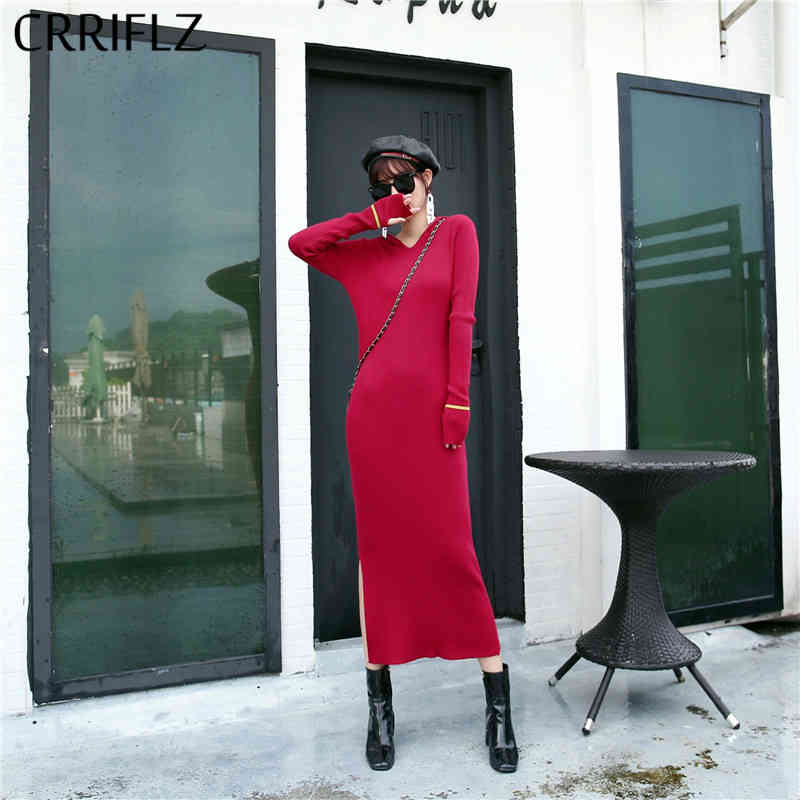 Autumn Winter Hooded Knitted Dress Women Casual Solid Full Sleeve Split Long Female Office Lady 210520, Khaki
Autumn Winter Hooded Knitted Dress Women Casual Solid Full Sleeve Split Long Female Office Lady 210520, Khaki