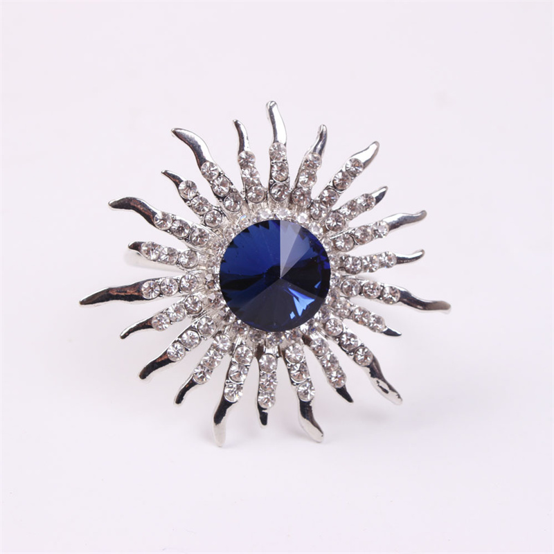 Bling Blue Napkin Ring Holder Diamond