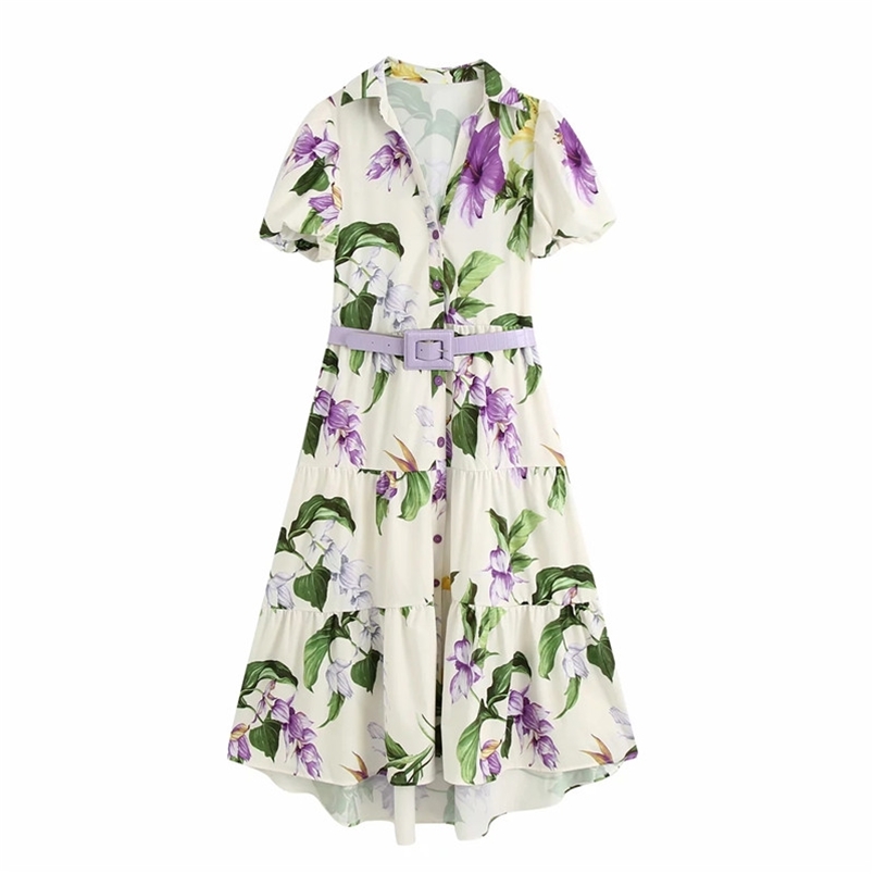 Women Dress Vintage Printed Ruffled Midi Shirt Fashion With Belt Lapel Collar Short Sleeve Button up dresses 210519, Print
Women Dress Vintage Printed Ruffled Midi Shirt Fashion With Belt Lapel Collar Short Sleeve Button up dresses 210519, Print