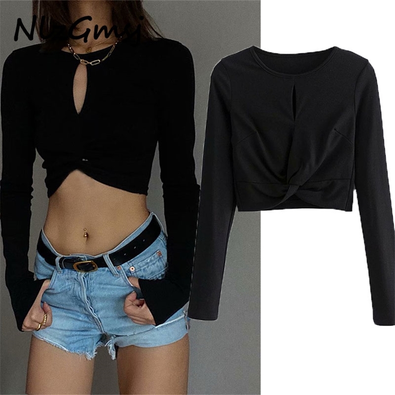 T Shirt Women Cut-Out Crop Top Spring Autumn Classic O Neck Sexy Elastic Woman T-shirts Vintage Slim T-shirt 210628, As picture
T Shirt Women Cut-Out Crop Top Spring Autumn Classic O Neck Sexy Elastic Woman T-shirts Vintage Slim T-shirt 210628, As picture
