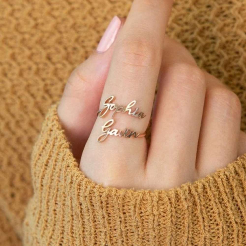 Two Name Rvs Rings For Women Gold Customized Couples Names On Ring New Mother Daughter Jewelry Poison, Golden;silver
Two Name Rvs Rings For Women Gold Customized Couples Names On Ring New Mother Daughter Jewelry Poison, Golden;silver