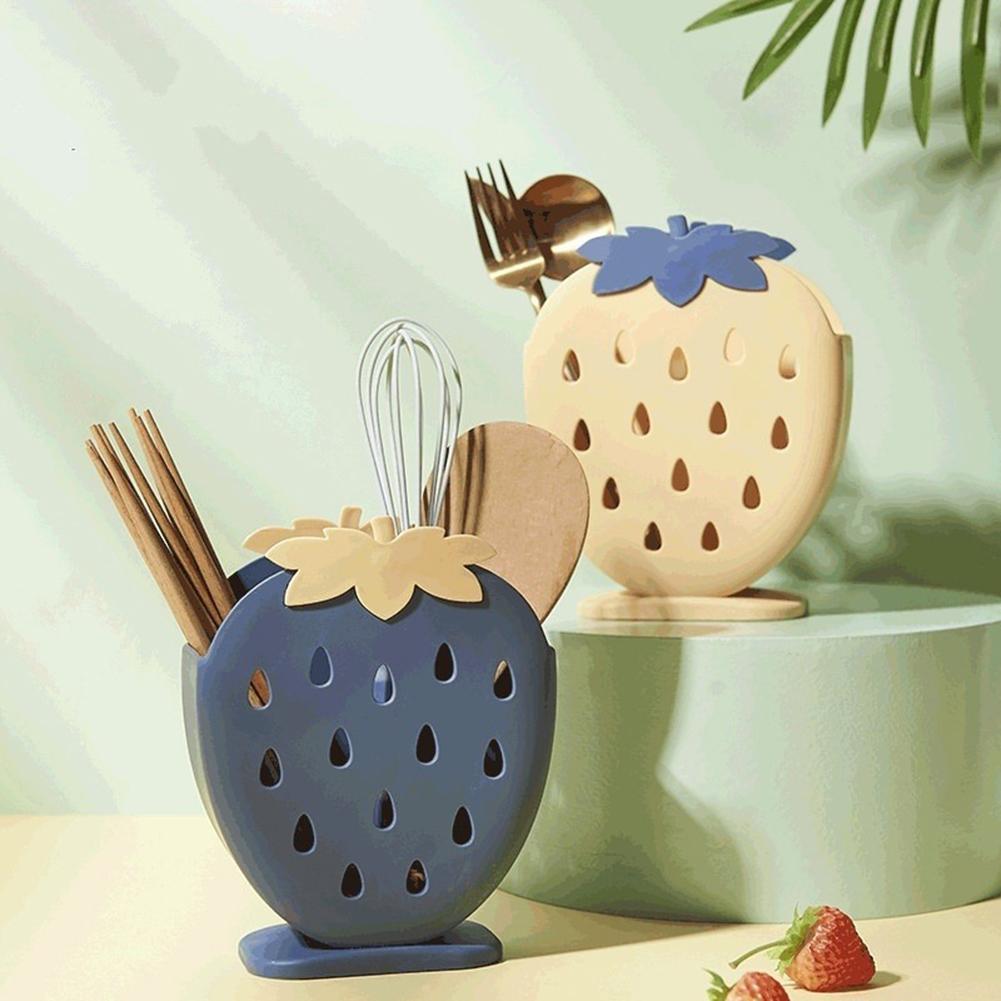 Knife Fork Stand Holder Creative Chopsticks Basket Dividing Grid Barrel Stand Rack Cutlery Organizer Drainer