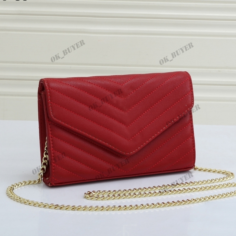 Luxury Designer Classic Chain Shoulder Bags Evening Bag Wallets Golden With Six Colors Carefully selected Handbag Ladies Cross Body Fashion, Red
Luxury Designer Classic Chain Shoulder Bags Evening Bag Wallets Golden With Six Colors Carefully selected Handbag Ladies Cross Body Fashion, Red