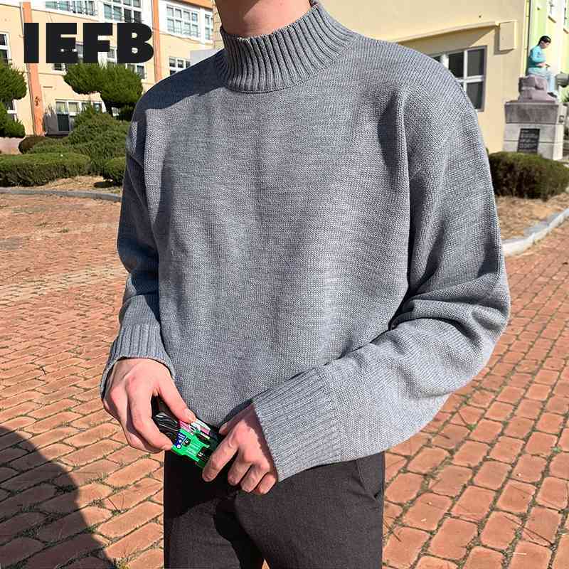 IEFB Autumn Winter Half Mock Neck Sweater Men's Loose Korean Trend Thickened Bottomed Kintted Pullover Tops 9Y5909 210524, Gray
IEFB Autumn Winter Half Mock Neck Sweater Men's Loose Korean Trend Thickened Bottomed Kintted Pullover Tops 9Y5909 210524, Gray