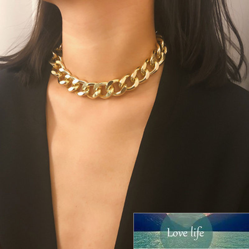 Punk Gold Color Thick Chain Necklace For Women Hip Hop Exaggerated Big Chunky Collar Necklace Jewelry Factory price expert design Quality Latest Style Original
Punk Gold Color Thick Chain Necklace For Women Hip Hop Exaggerated Big Chunky Collar Necklace Jewelry Factory price expert design Quality Latest Style Original