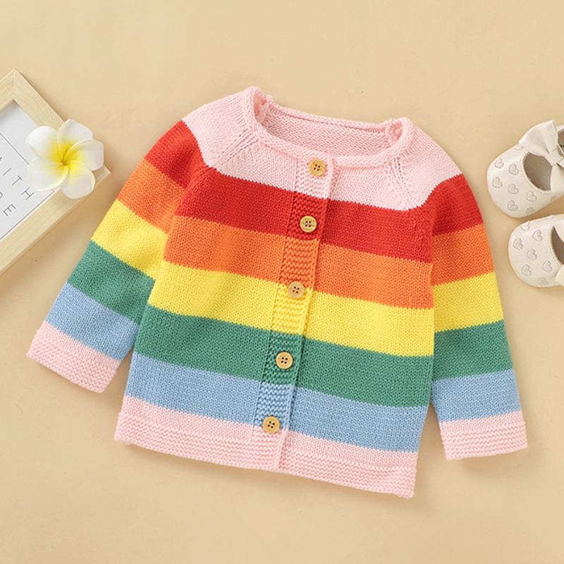 Jackets Infant Kids Baby Boys Girls Cardigan Coat Autumn Winter Rainbow Long Sleeve Knit Children's, 82w751 pink
Jackets Infant Kids Baby Boys Girls Cardigan Coat Autumn Winter Rainbow Long Sleeve Knit Children's, 82w751 pink