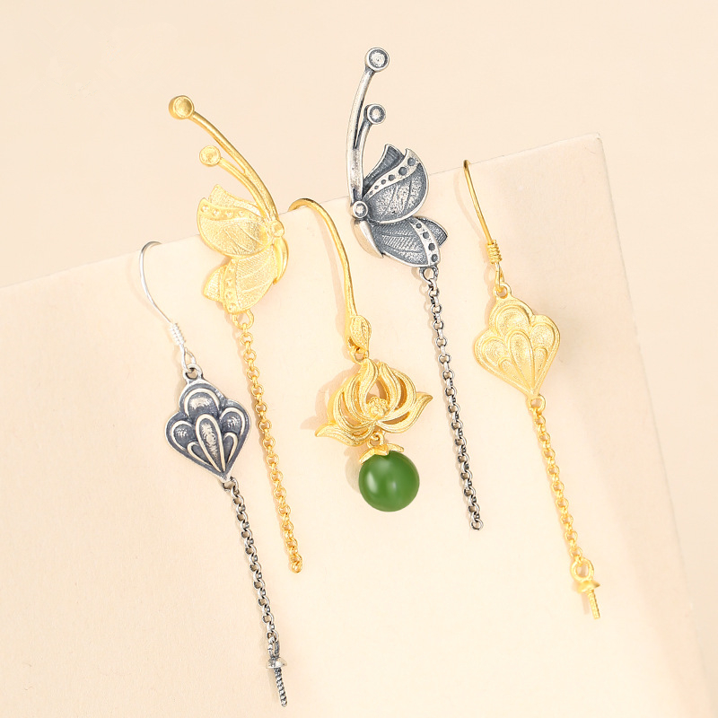 Earrings Hook Settings Retro Classical Solid 925 Sterling Silver Women Jewelry Settings Ear Wire Hooks DIY Handcraft
Earrings Hook Settings Retro Classical Solid 925 Sterling Silver Women Jewelry Settings Ear Wire Hooks DIY Handcraft
