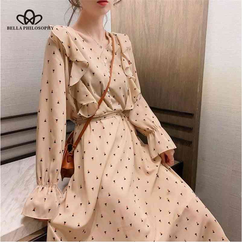 autumn Printed V-Neck Women Dress Ruffled lady Elegant Chiffon female holiday Butterfly sleeve vestidos 210519, Red
autumn Printed V-Neck Women Dress Ruffled lady Elegant Chiffon female holiday Butterfly sleeve vestidos 210519, Red
