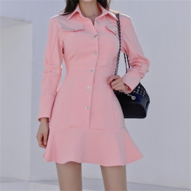 Women Retro Hit Color Dress Fashion Lapel Single Breasted Slim Long Vestido Summer Office Lady Work Elegant Dresses 210603, Picture color
Women Retro Hit Color Dress Fashion Lapel Single Breasted Slim Long Vestido Summer Office Lady Work Elegant Dresses 210603, Picture color
